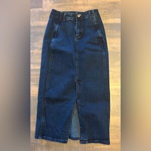 Women's Blue Denim Pencil Skirt
